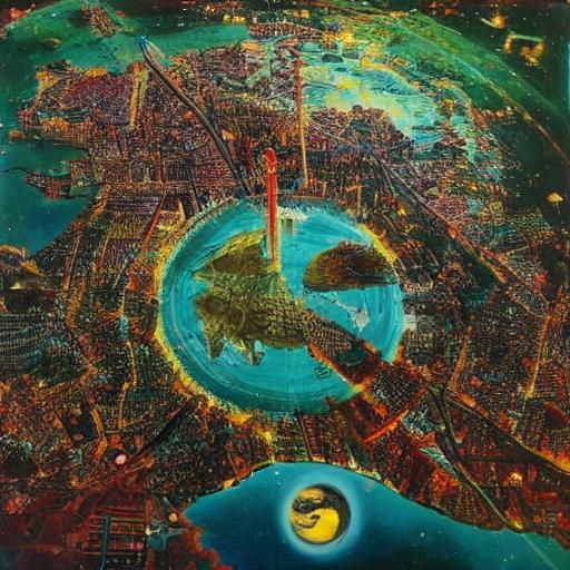 Futuristic City on the Moon