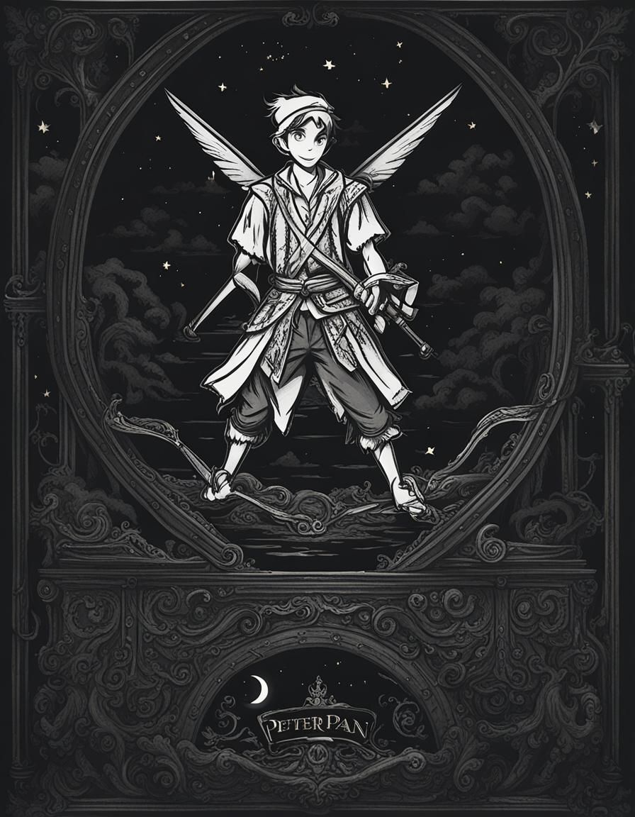 Dark Peter Pan in Shadowy Neverland