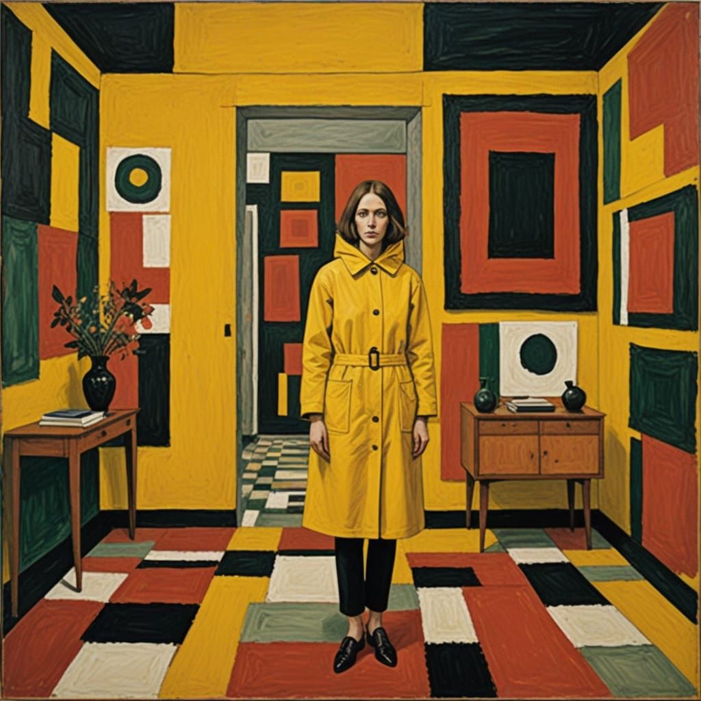 Dreamlike Girl Lost in Whimsical Wonderland