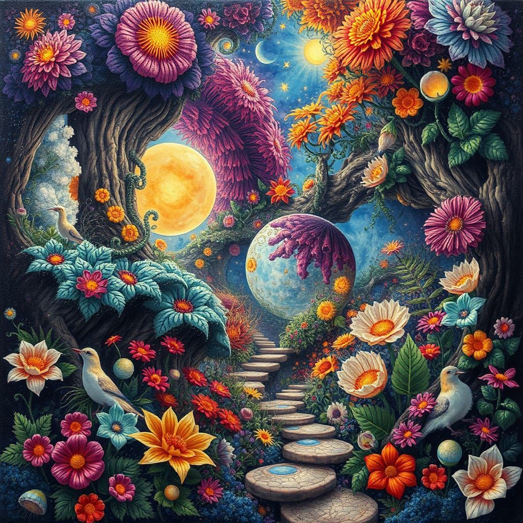 Garden of Wonder: Vibrant Fantasy Concept Art