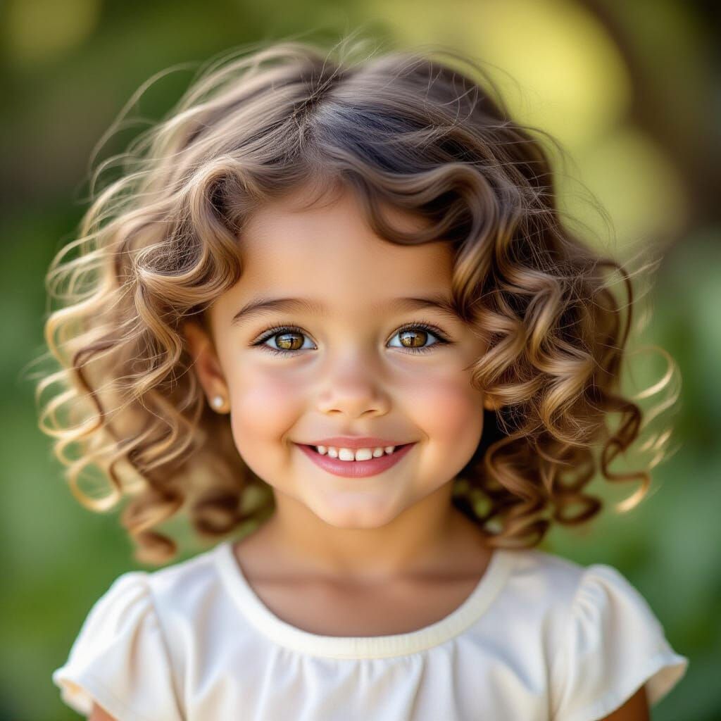 Happy Girl Portrait in Natural Light