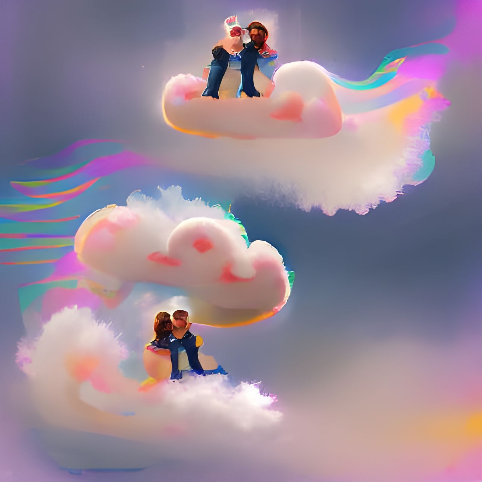 Couple Relaxing Together on Cloud Nine
