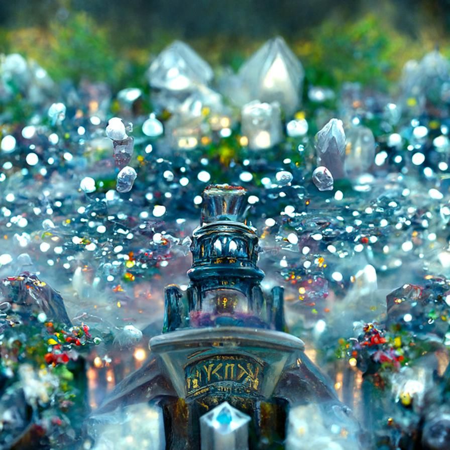 Crystals of Water Droplets in Diamond Dust