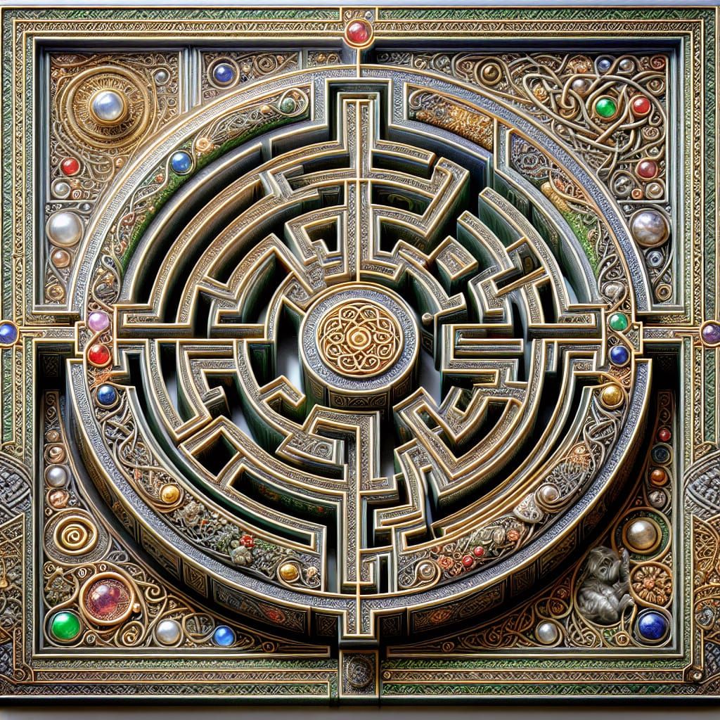 Celtic maze  Escher Arcimboldo etc
