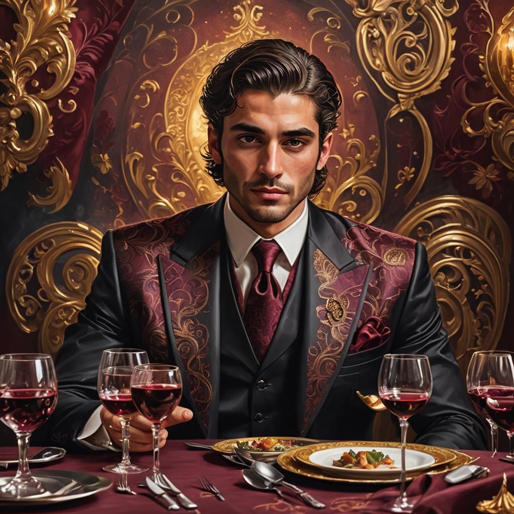 Portuguese Man at Lavish Dinner Party