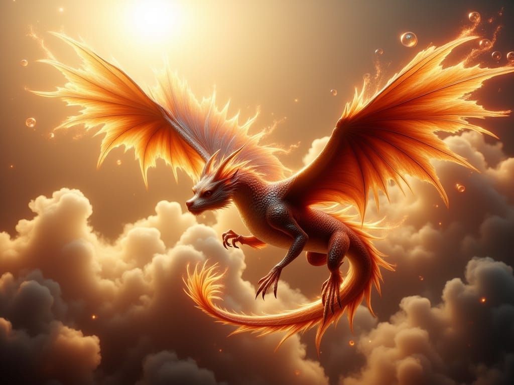 Majestic Copper Dragon in Vibrant Enchantment