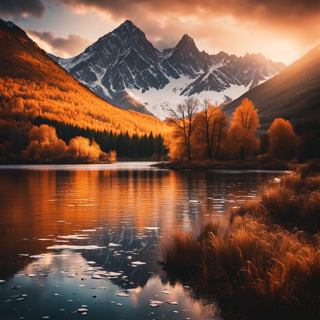 Snow-Capped Mountains and Serene Lakes Photography