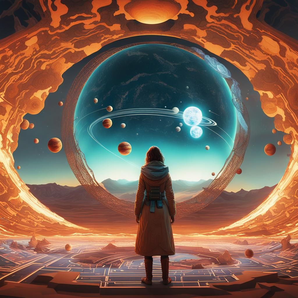 Gargantuan Spirit Plugs Into Planet, Cinematic Still