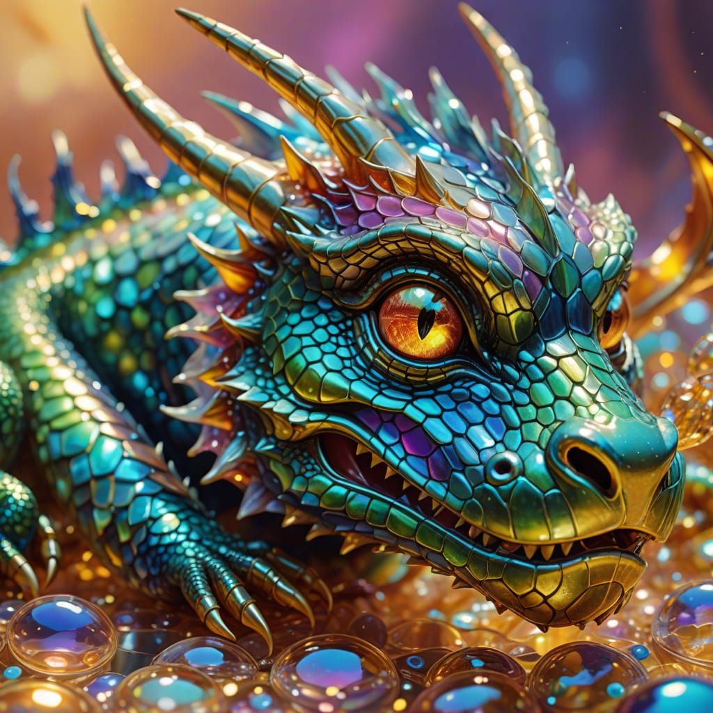 Glass Dragon Dreams in Surreal Macro Photography