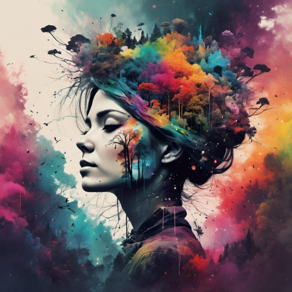 Muted Rainbow Lizard Illustration