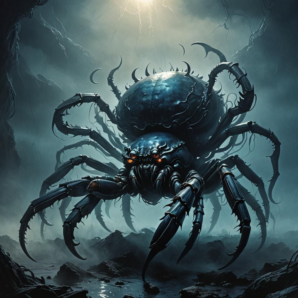 Demonic Eldritch Crab Emerges from Abyss