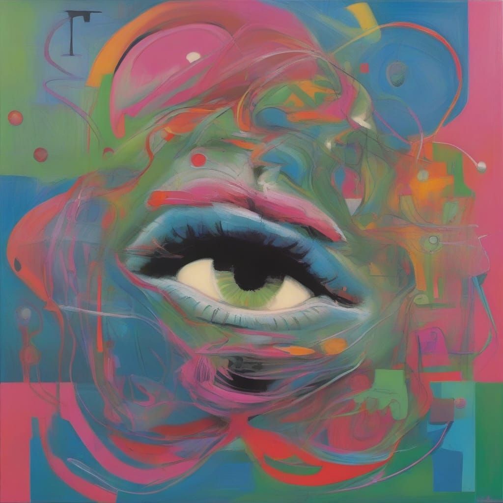 Vibrant Street Art Explosion in Swirling Lines