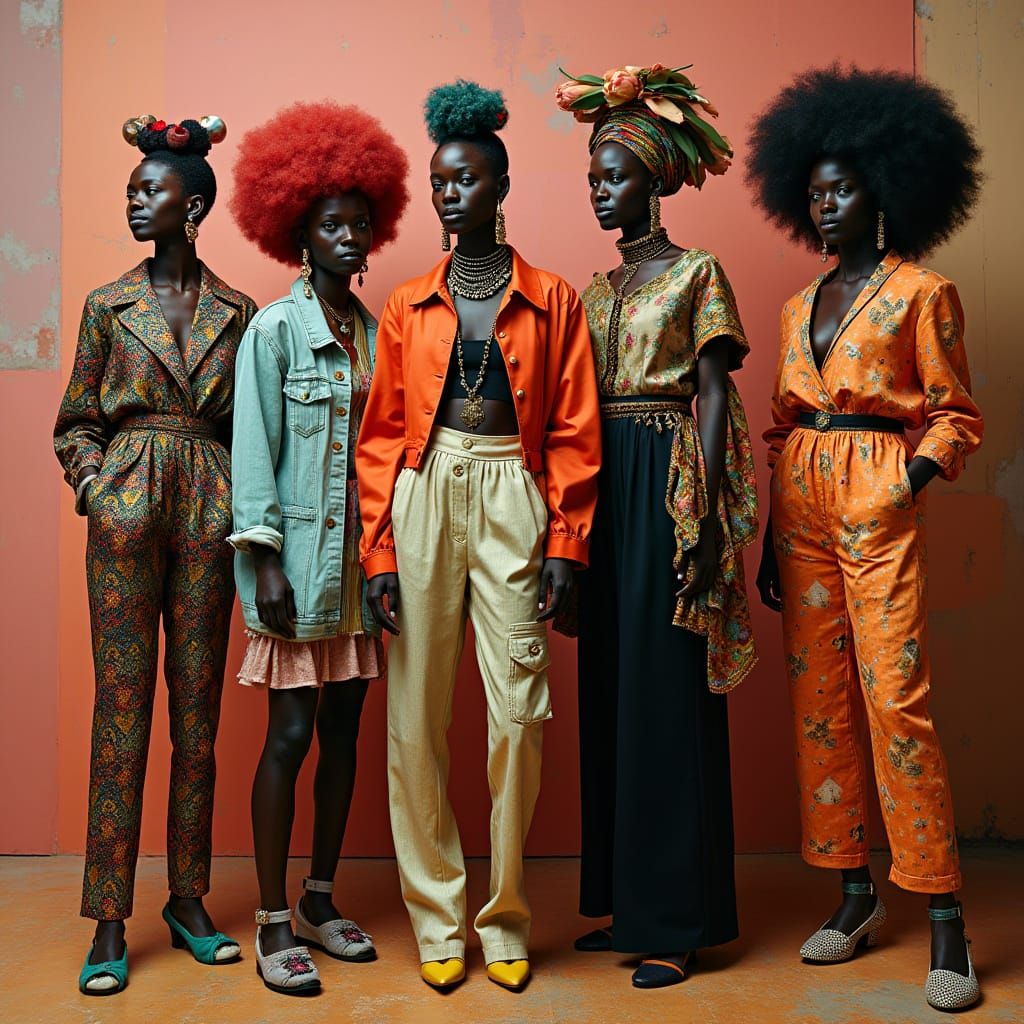 Women's Fashion Show in Vibrant, Eclectic Style with Bold He...