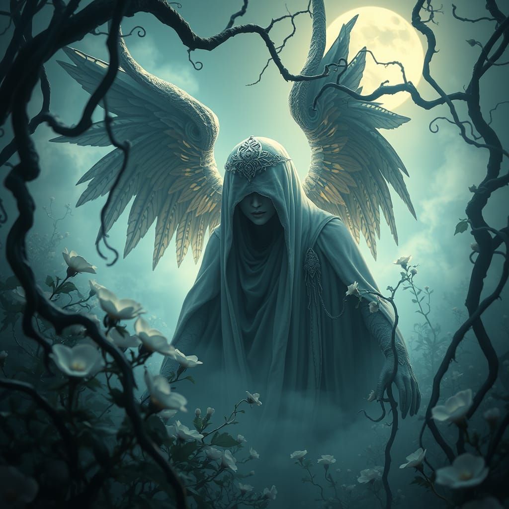 Angel of Death Unveils Mystique in Dreamlike Moonflower Fore...