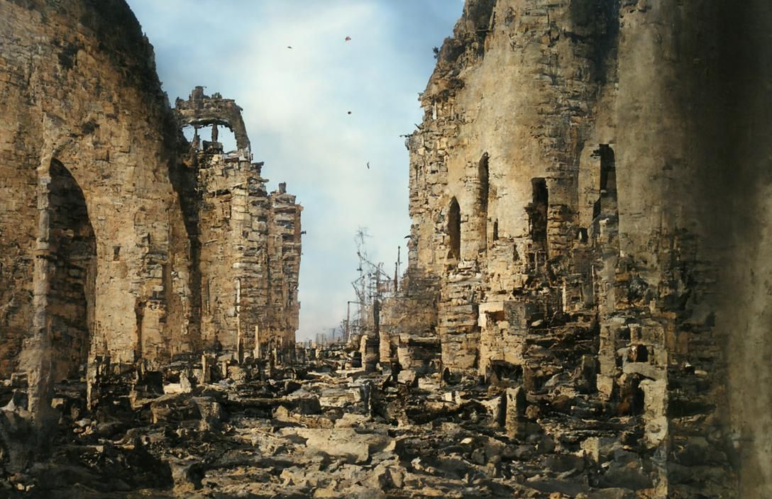 City Ruins After a Major Fire