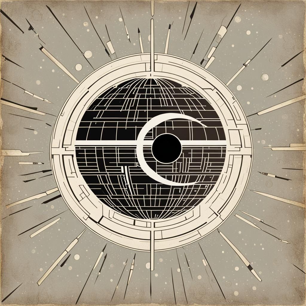 Yin Yang Death Star Illustration