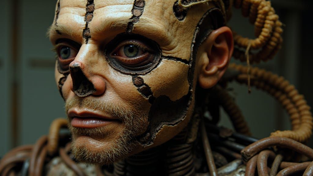 Broken Animatronic Bear Robot Portrait