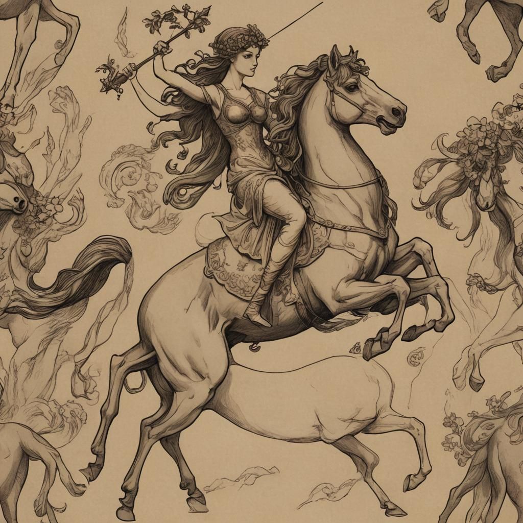 Image of a Mythological Female Centaur