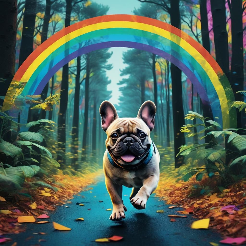 Child and Dog in Pop Art Style