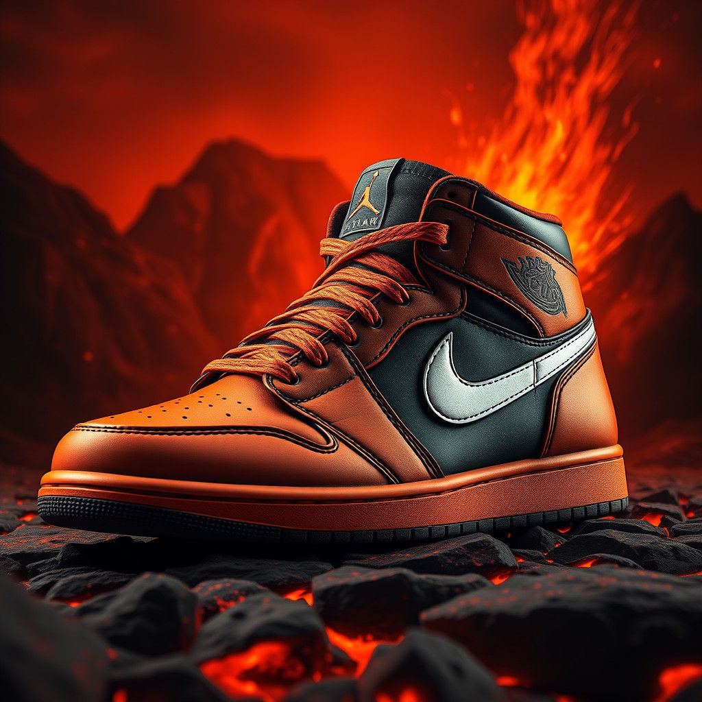 Nike Jordan 1 Lava Edition Matte Painting