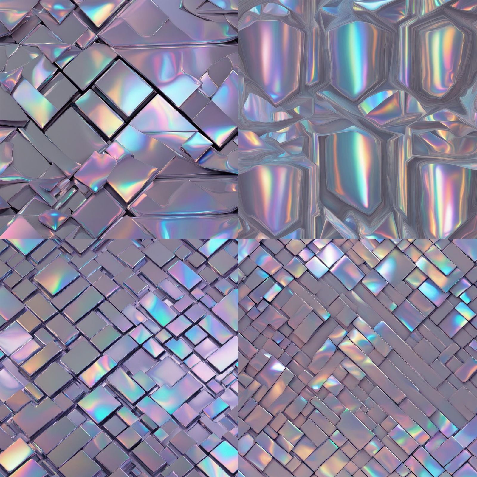 Vibrant Holographic Image with Intricate Patterns