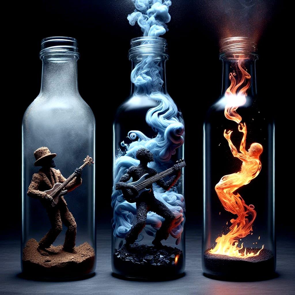 Elemental Funk Musicians in Bottles