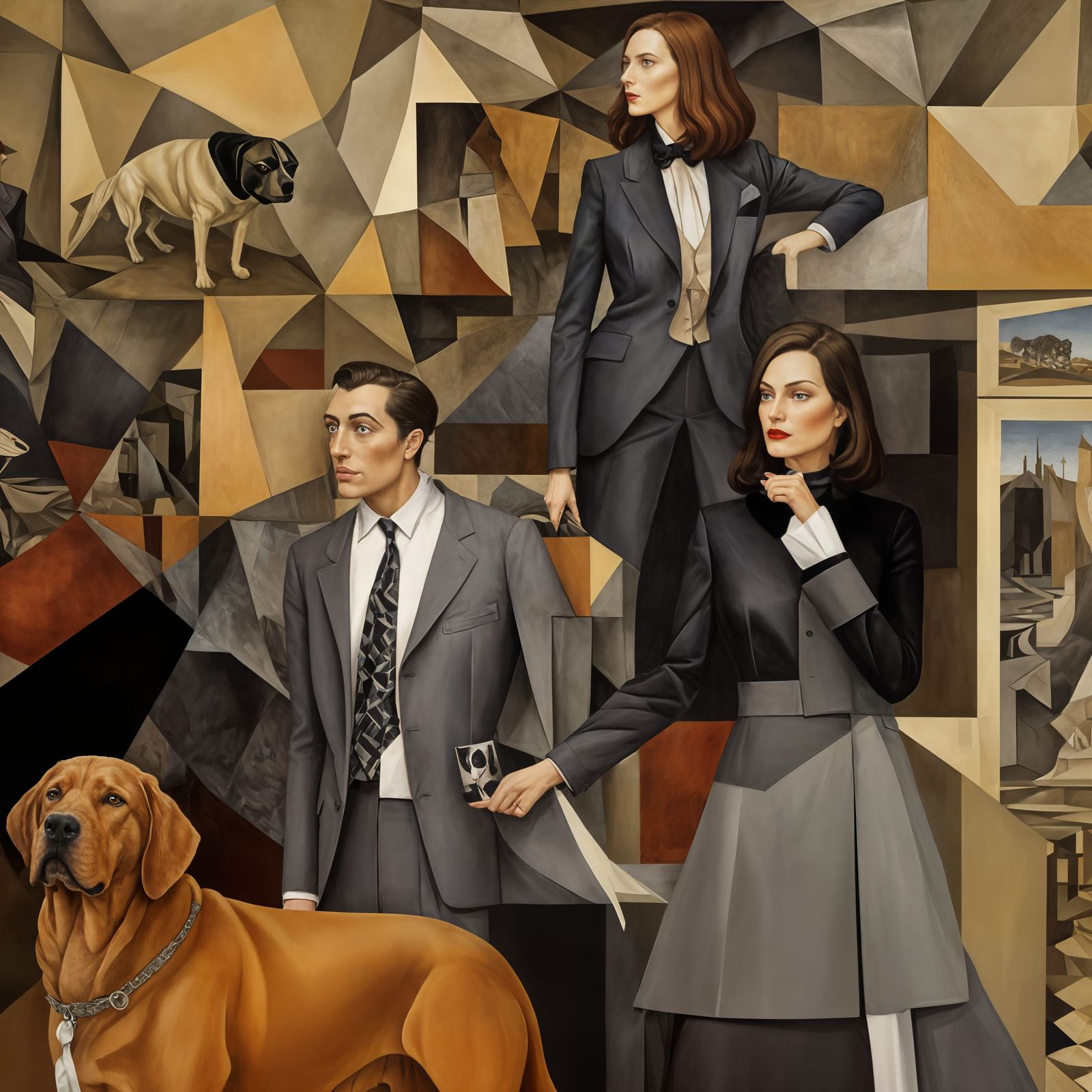 small dog on a shelf is expressing sorrow at being left behind - not really, she'll kick the cat off the sofa and reclin...