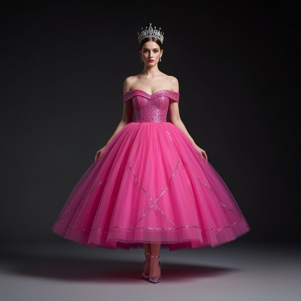 Princess in Couture Gown as Oil Painting