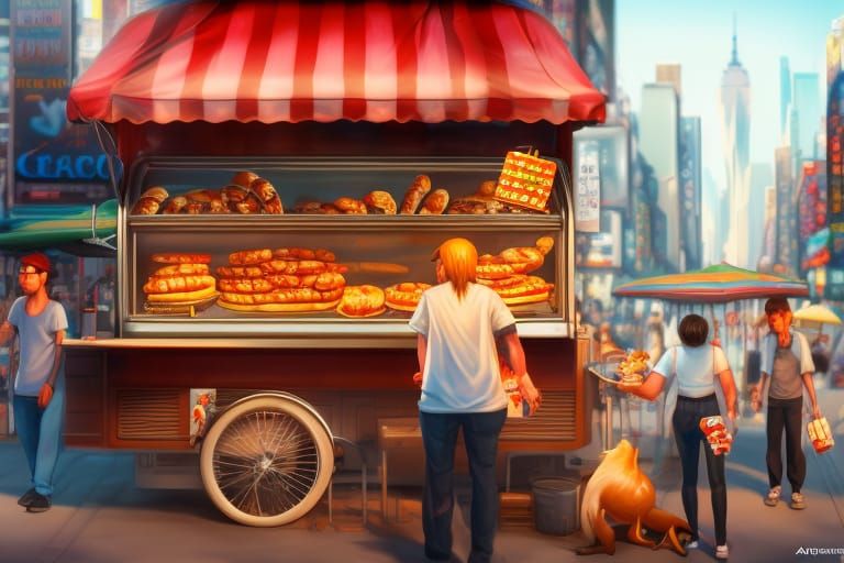 New York City as a Hot Dog Vendor