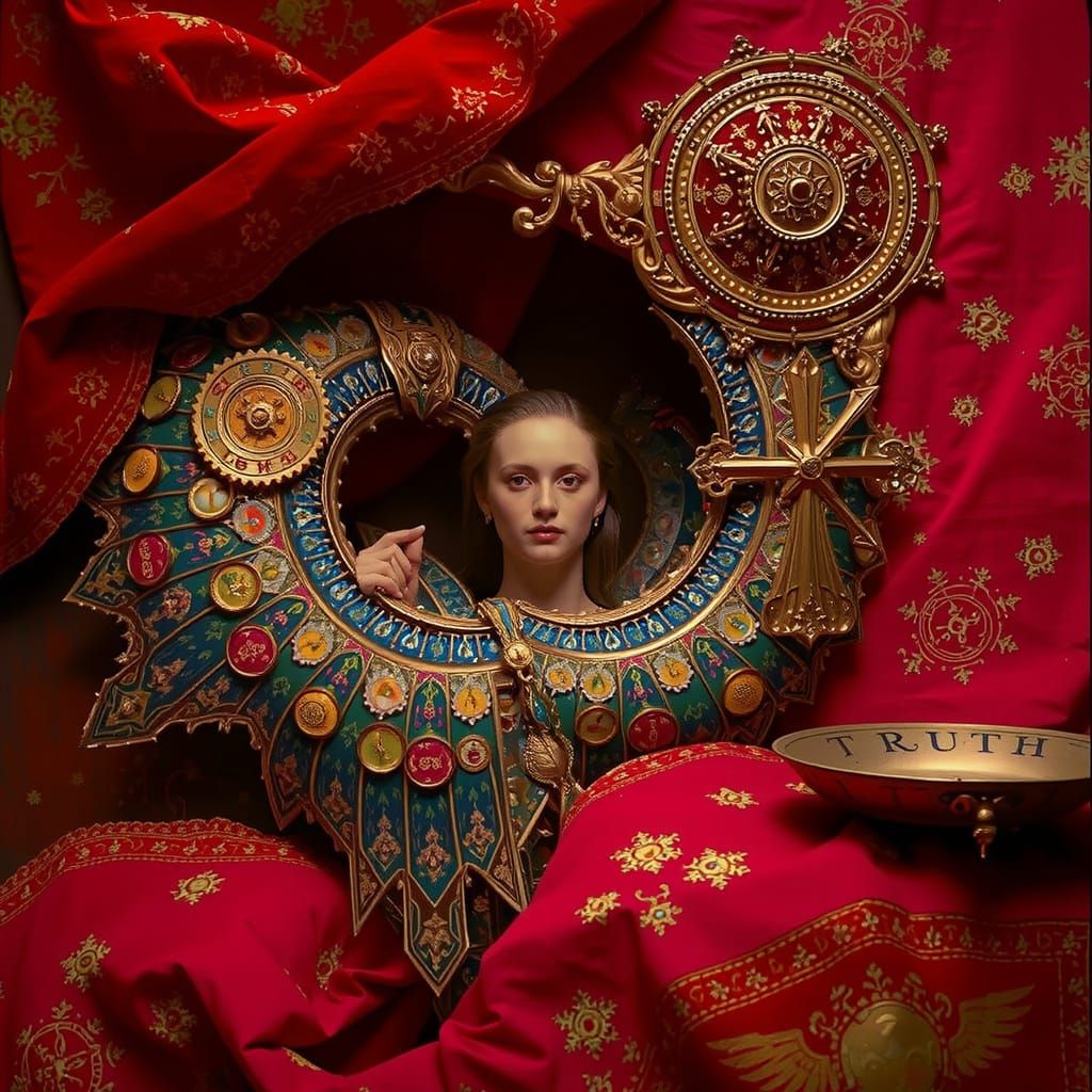 Masterpiece Painting of Beauty and Truth