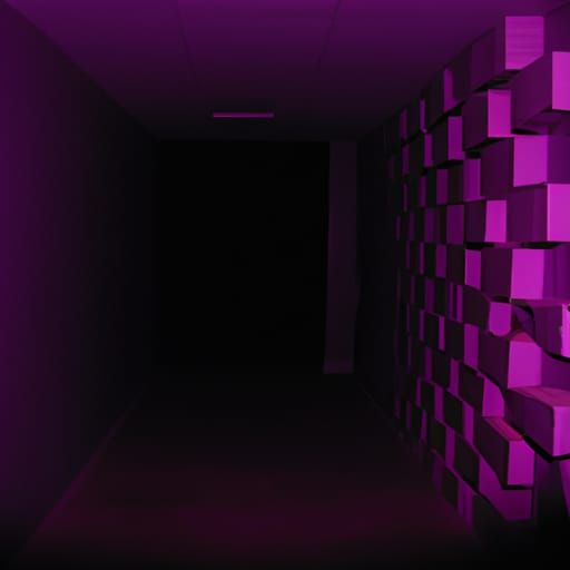 Purple Room in Harsh Flash Lighting