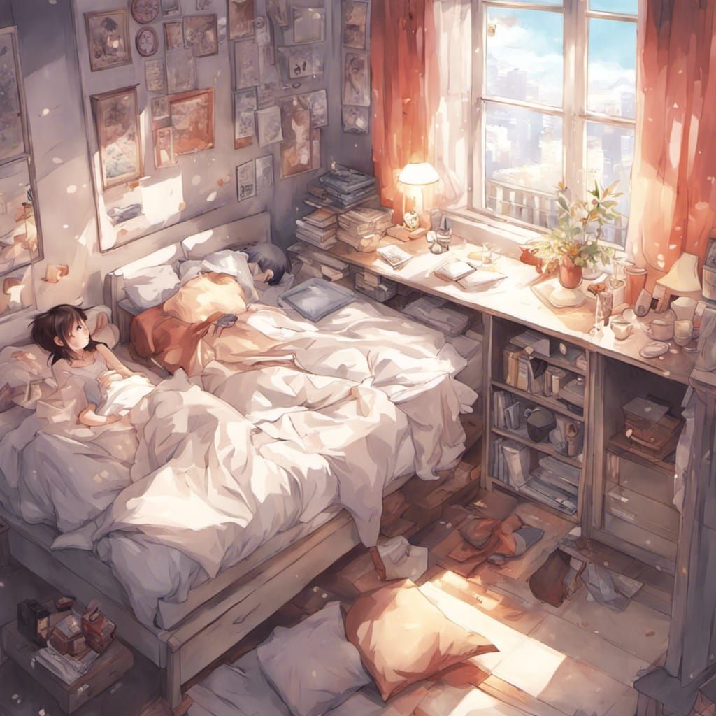 Anime Style Bedroom Illustration