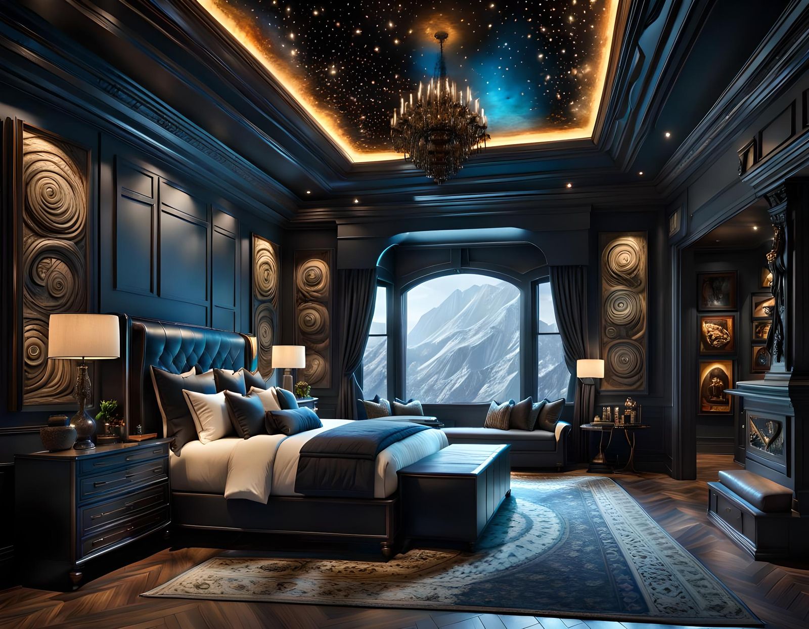 Epic Master Bedroom Interior in Surreal Style