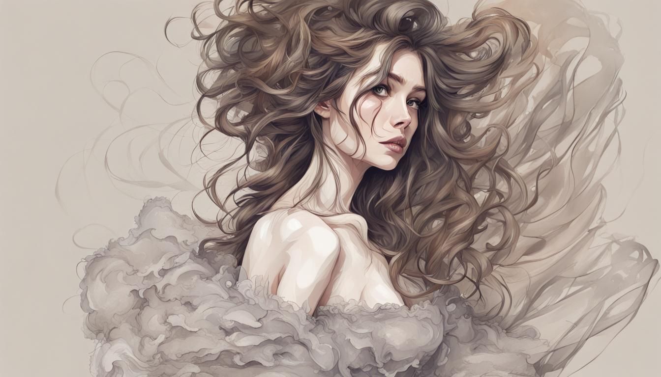 Bearded Woman in Ball Gown: An AI Portrait