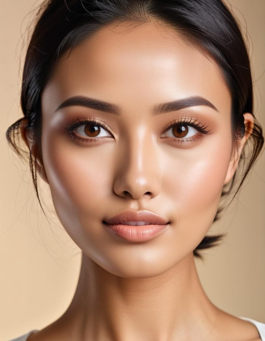 Portrait of a Beautiful Young Indonesian Woman