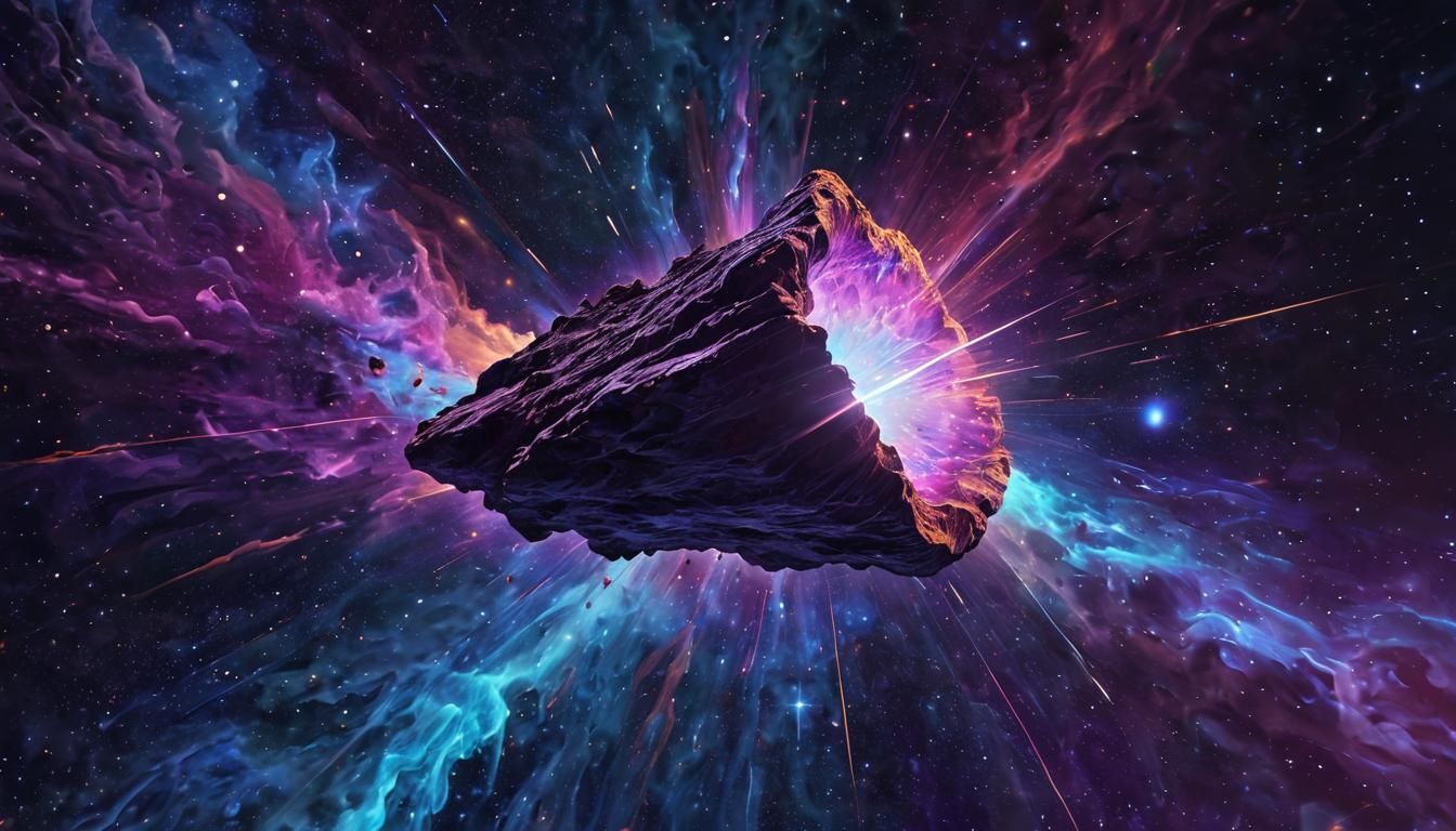 Comet Plunges Through Astral Vortex in Space