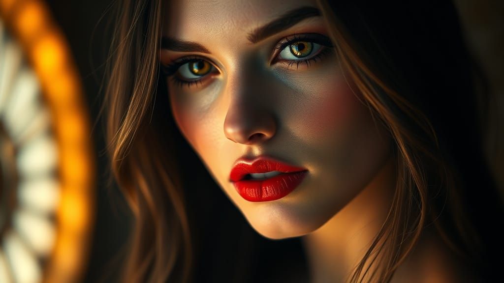 Glamorous High Fashion Model Portrait in HDR Style