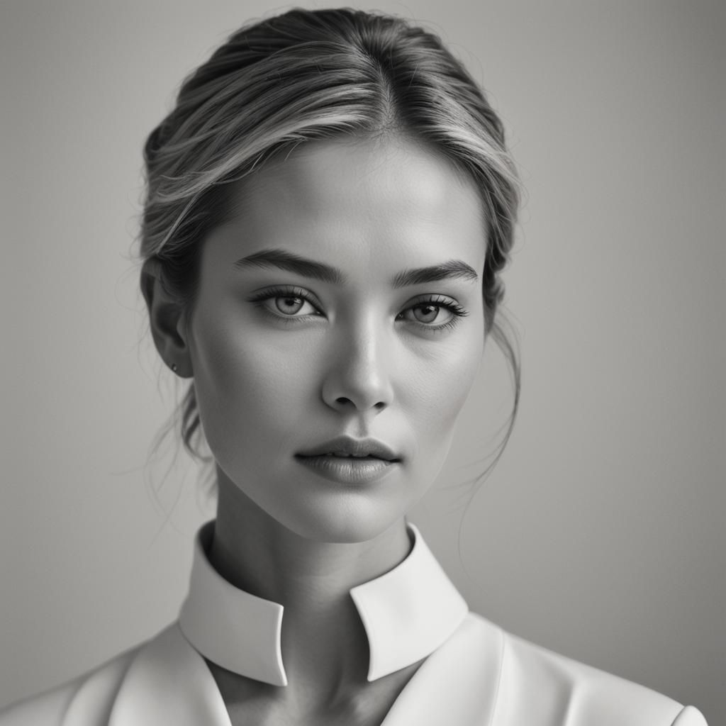 High-Fashion Black and White Portrait Photography