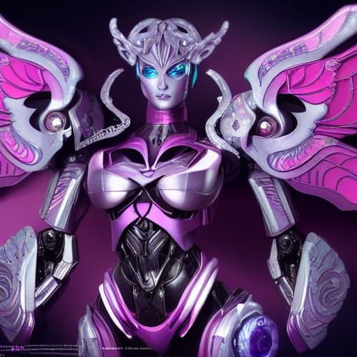 Arcee Transformer Portrait with Holographic Wings