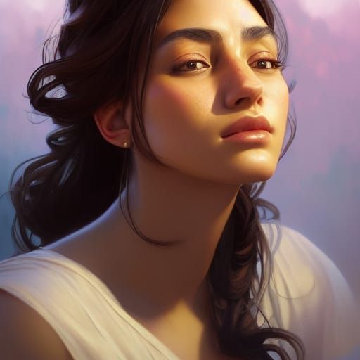 Mexican Girl Portrait in Artgerm Style
