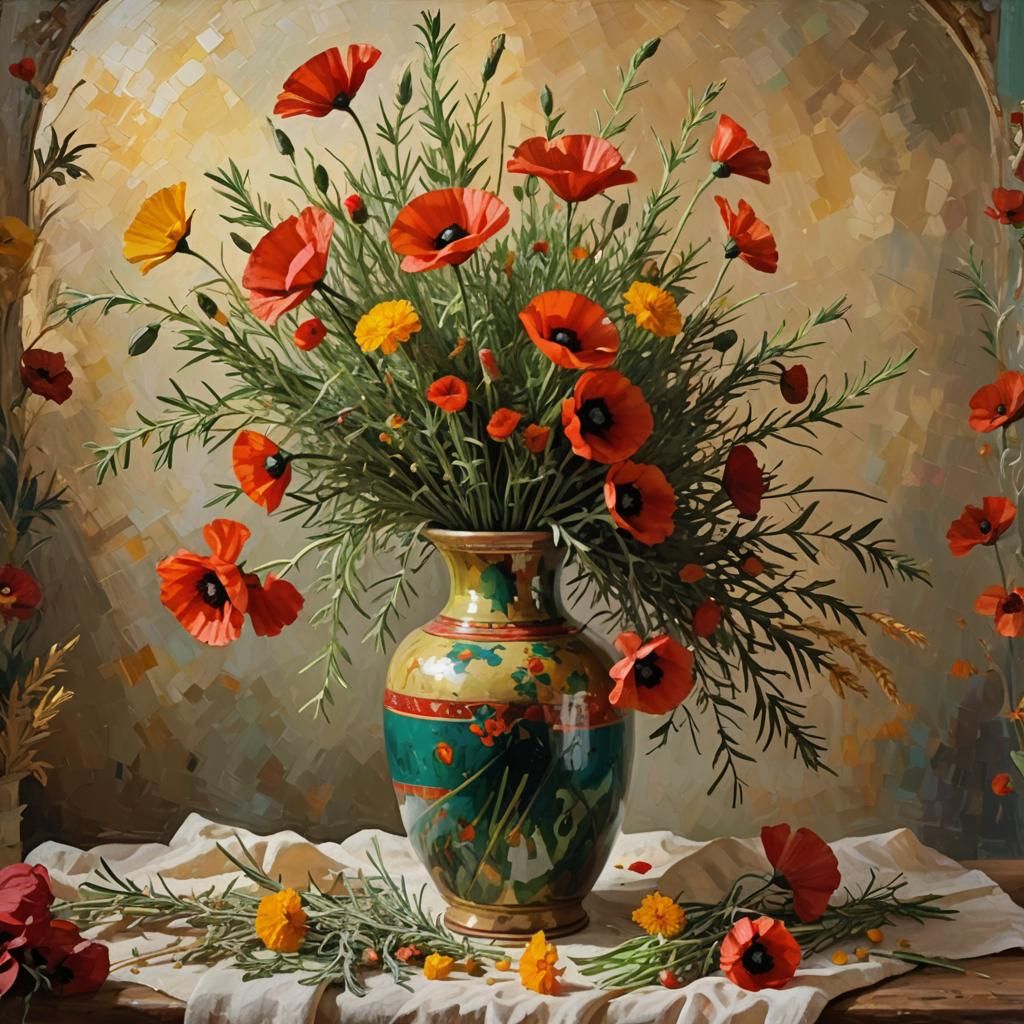 Floral Still Life in Impressionist Style