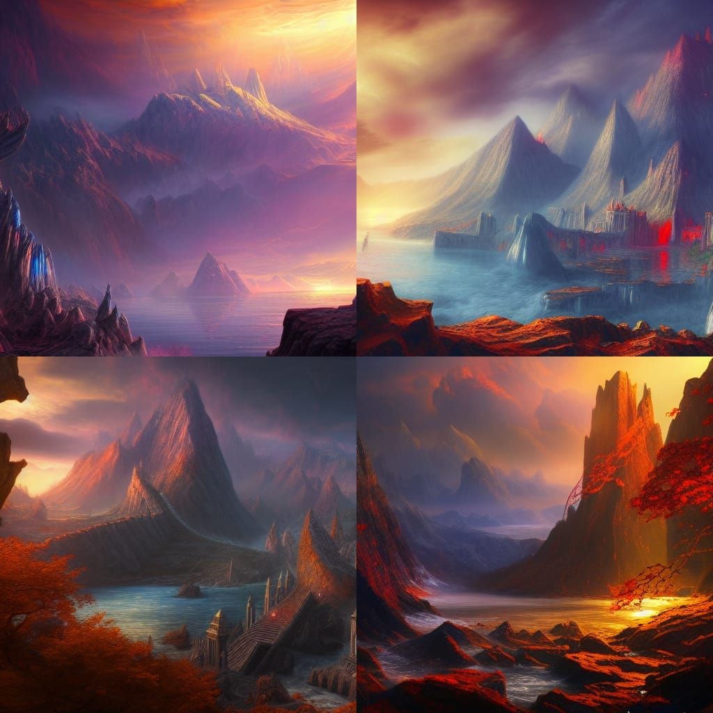 Fall of Numenor: Detailed Fantasy Concept Art