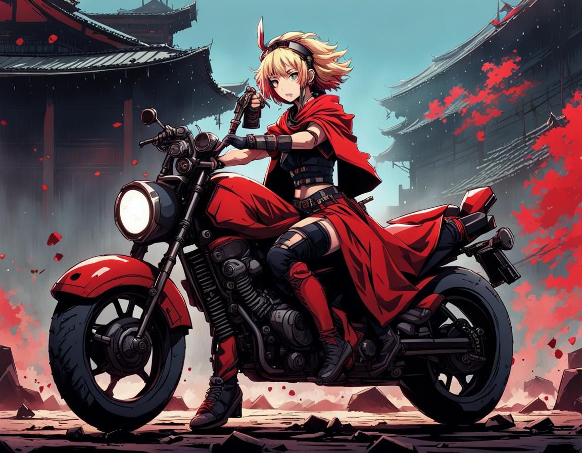 Toga Himiko Rides in Post-Apocalyptic Japan