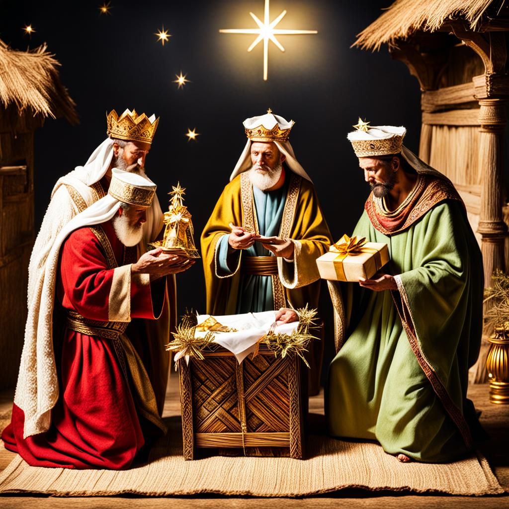 Three Wise Men and Baby Jesus: Epiphany