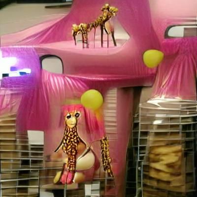 Giraffe Party: An AI-Generated Celebration