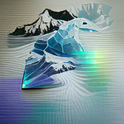 Majestic Glacier Calving into Arctic Sea