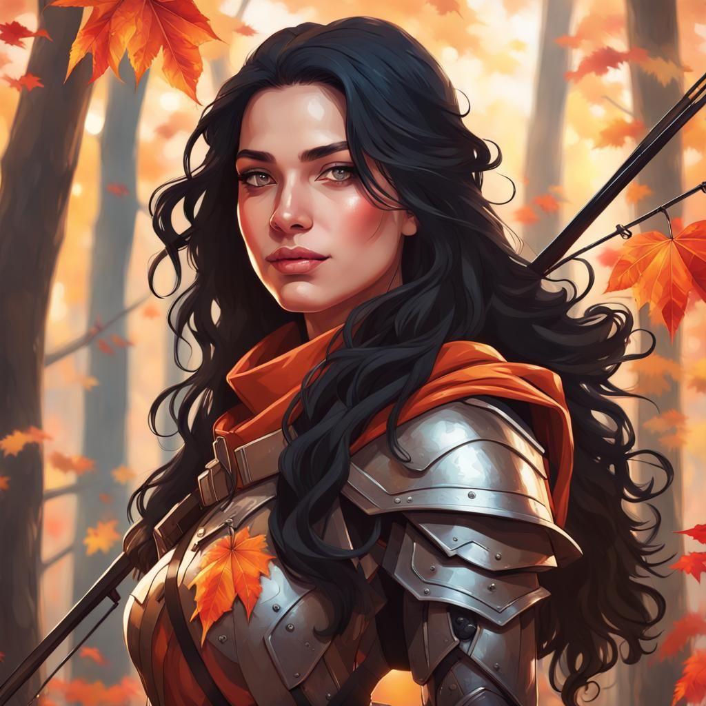 Smiling Forest Ranger in Autumn Sunlight