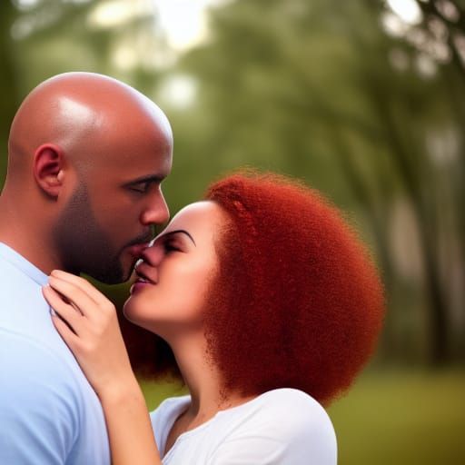 Romantic Couple Portrait in Serene Lighting