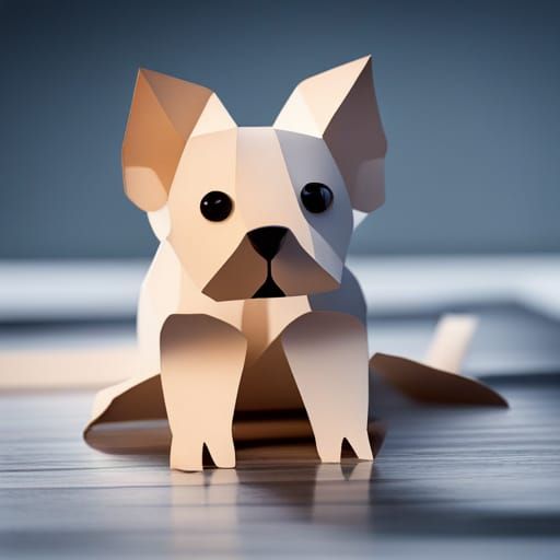 Puppy Kirigami Paper Art