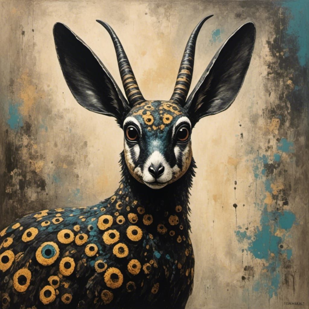 Abstract Figures in Dubuffet Style